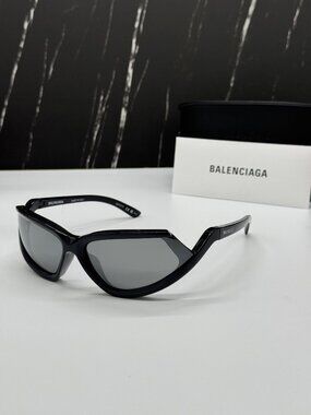 NEW BALENCIAGA BB0289S 001 BLACK GEOMETRIC UNISEX SUNGLASSES BALENCIAGA EYEWEAR